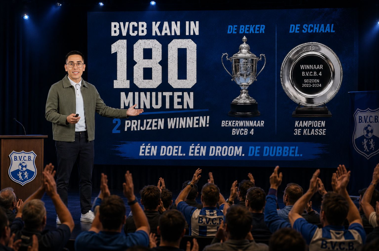 “Van kampioensstress naar 2x matchpoint: BVCB 4 kan dubbel pakken in drie dagen tijd”