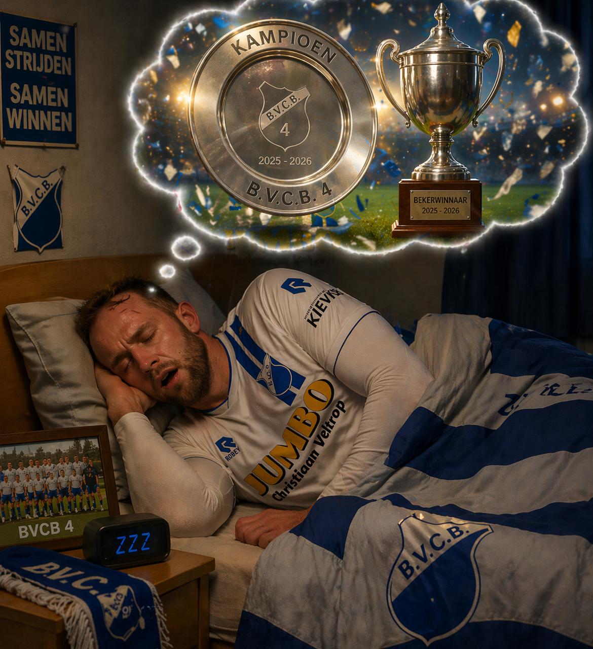 “Met één oog op de beker, met beide handen drie punten”